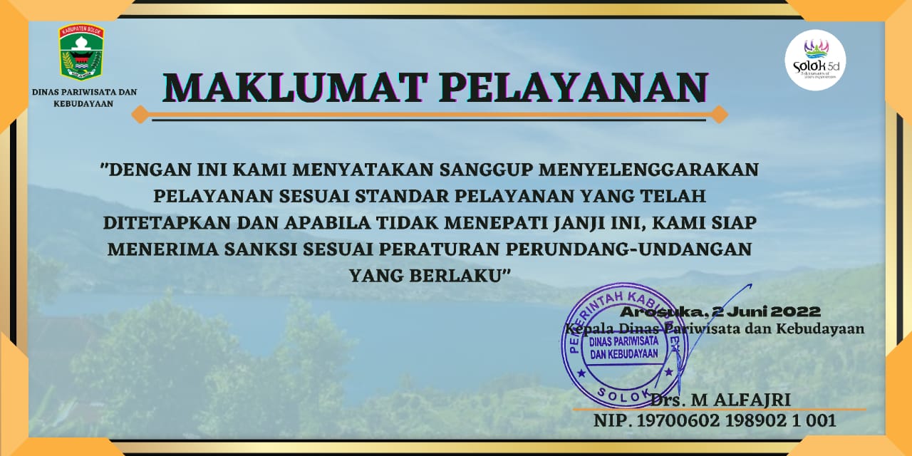 MAKLUMAT PELAYANAN DISPARBUD